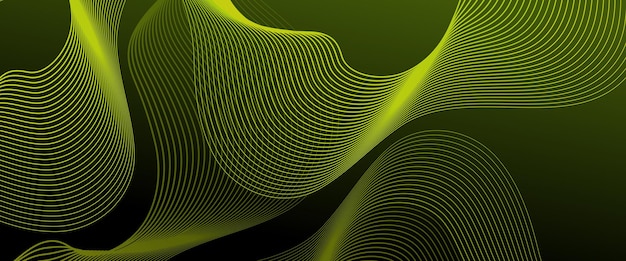 Grüne Vektor 3D-Technologie futuristischer Glanz mit Linienformen Banner Anzug für Cover Poster Banner Broschüre Header Website Vektor