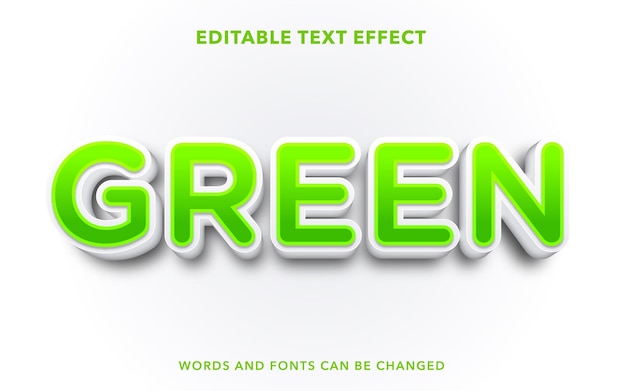 Grüner bearbeitbarer texteffektstil