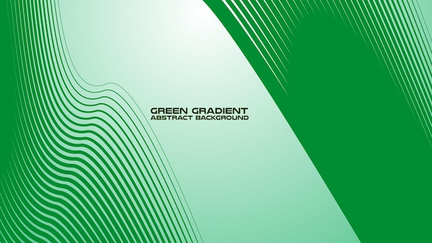 Grüner Gradient mit gekrümmter Linie abstrakter Hintergrund für Hintergrund oder Präsentation