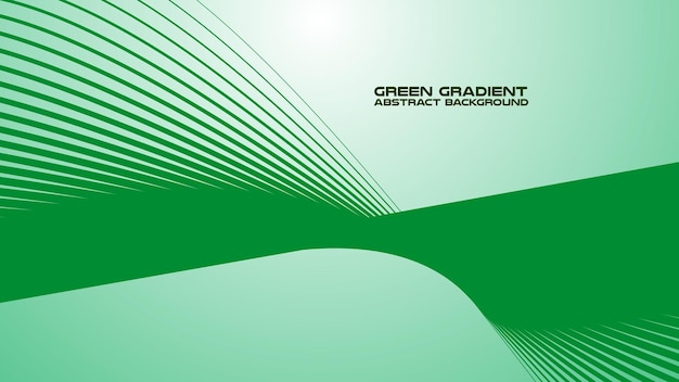 Grüner Gradient mit gekrümmter Linie abstrakter Hintergrund für Hintergrund oder Präsentation