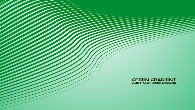 Grüner Gradient mit gekrümmter Linie abstrakter Hintergrund für Hintergrund oder Präsentation