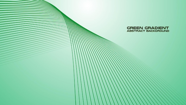 Grüner Gradient mit gekrümmter Linie abstrakter Hintergrund für Hintergrund oder Präsentation