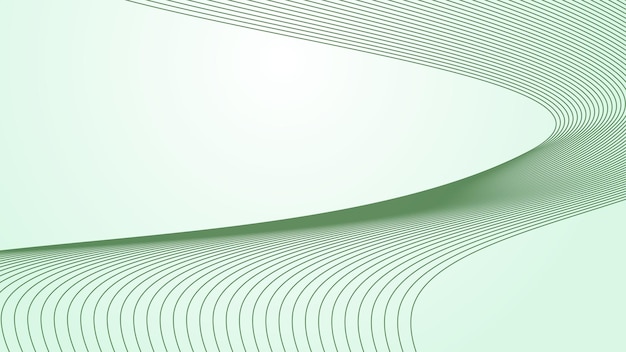 Grüner Gradient mit kurvenförmigem Hintergrund für den Hintergrund oder die Präsentation