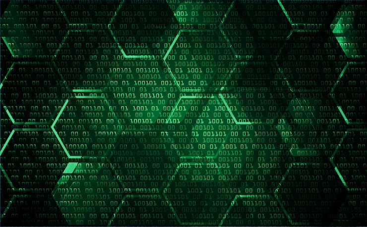 Vektor grüner hexagon cyber zukunft technologie konzept hintergrund
