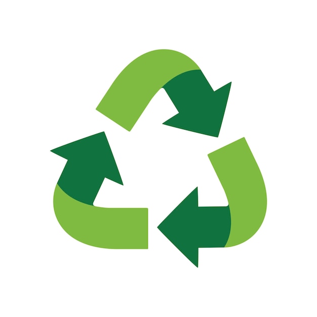 Vektor grüner pfeil, recyclingsymbol für ökologisch reine fonds