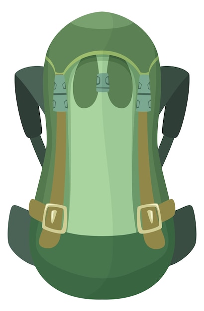 Grüner rucksack reisetasche outdoor-wandersymbol