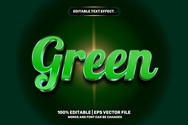 Grüner Texteffekt mit grünem Hintergrund