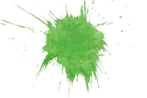 Grünes Aquarell neues einfaches Splatter-Design