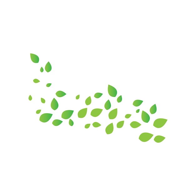 Grünes Blatt-Ökologie-Naturelement-Vektorsymbol