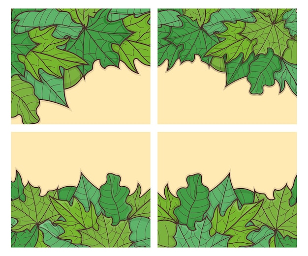 grünes Blatt Web Banner Set