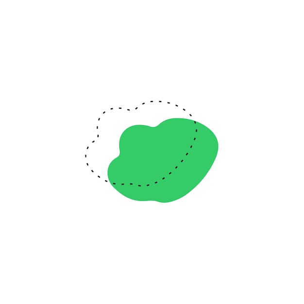 grünes Blob-Satzelement Vektorelement