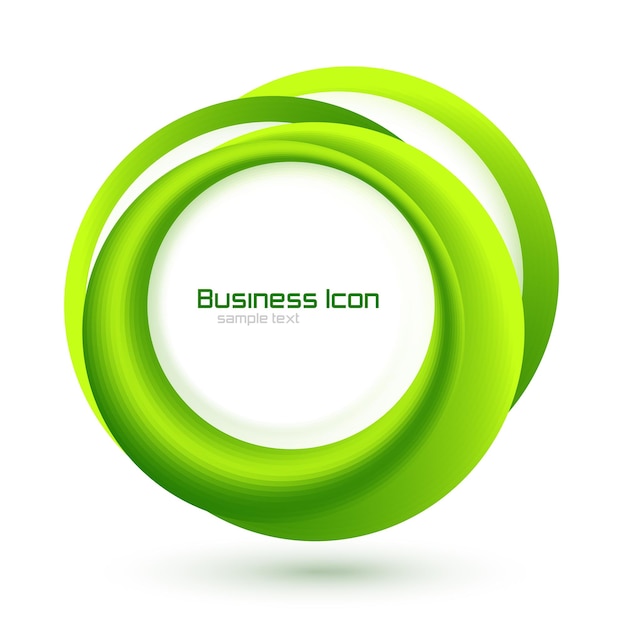 Grünes Eco-Business-Emblem