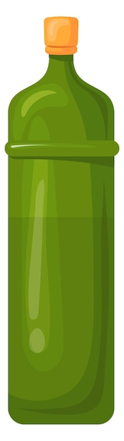 Grünes Flaschenglas mit Kork Cartoon-Getränke-Symbol