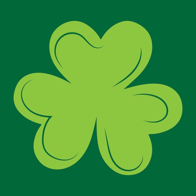 Grünes Kleeblatt-Symbol für den St. Patrick's Day Vektor-Illustration