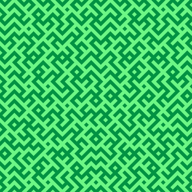 Vektor grünes natürliches gras nahtloses geometrisches diagonales labyrinthmuster