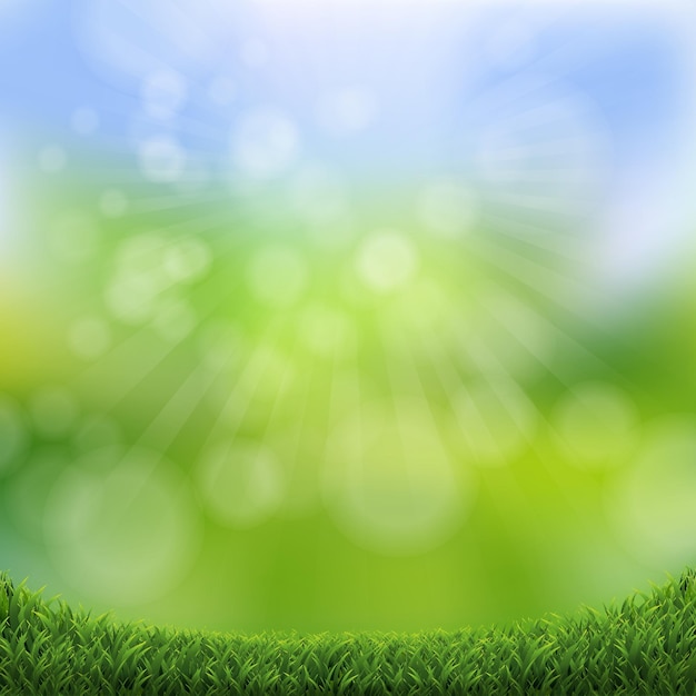 Grünes Naturplakat mit Bokeh
