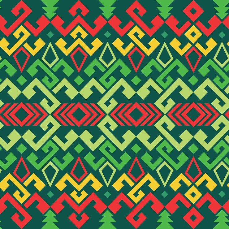 Vektor grünes navajo-muster