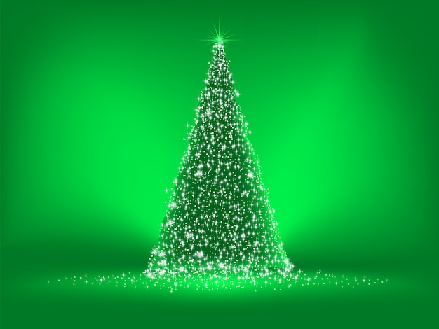 grünes Weihnachtsgrün auf grünem Hintergrund.