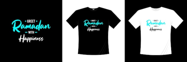Grüße ramadan mit glück typografie t-shirt design