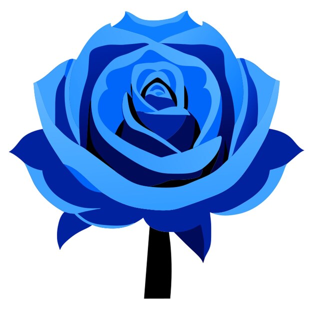 Vektor grundlegende blattblau-rose-vektorillustration