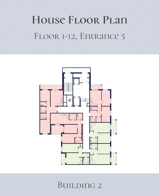 Grundriss des Hauses. Wohnungszeichnung. Architekturplan des Hauses. Hintergrund der technischen Zeichnung.