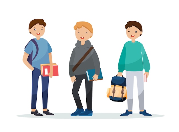 Grundschüler Zurück zur Schulkonzept-Vektorillustration