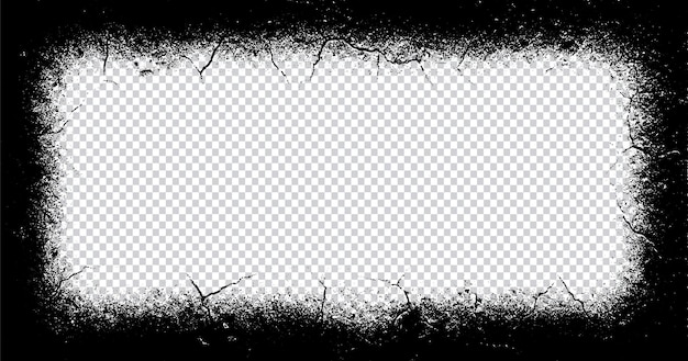 Vektor grunge abstraktes randdesign, grunge-rahmen, beunruhigter hintergrund, vorlage, schwarz, schmutzig, alt