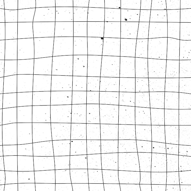 Vektor grunge black grid grunge nahtloses muster mit handgezeichneten linien ornament zum drucken auf stoffcover und verpackung einfaches schwarz-weißes vektorornament isoliert auf weißem hintergrund