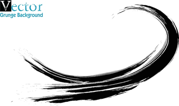 Vektor grunge brush wave abstract surf-icon tinte gekrümmte linien vektor pinsel pinselstriche vorlage