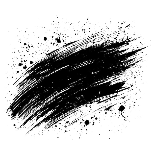 Grunge-Form-Effekt schwarze Vektorillustration isoliert auf weißem Hintergrund