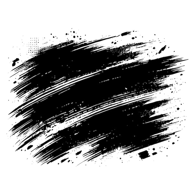 Grunge-Form-Effekt schwarze Vektorillustration isoliert auf weißem Hintergrund