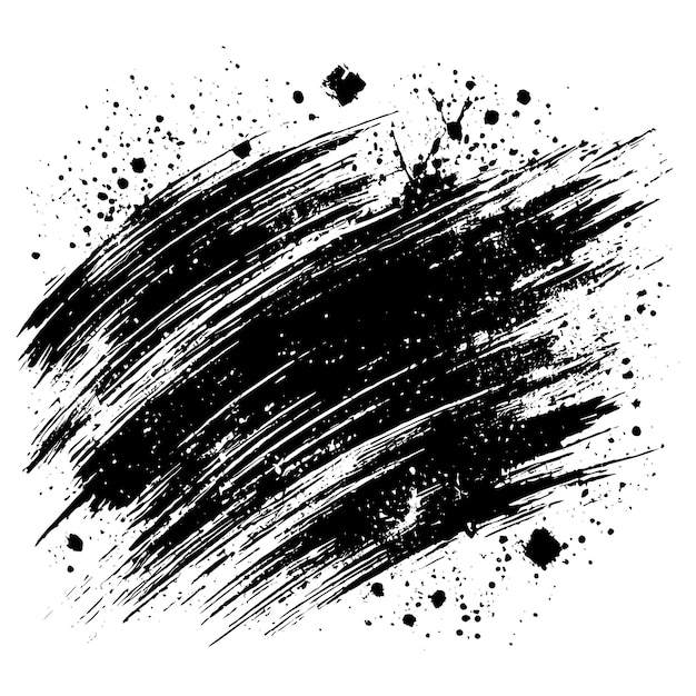 Grunge-Form-Effekt schwarze Vektorillustration isoliert auf weißem Hintergrund