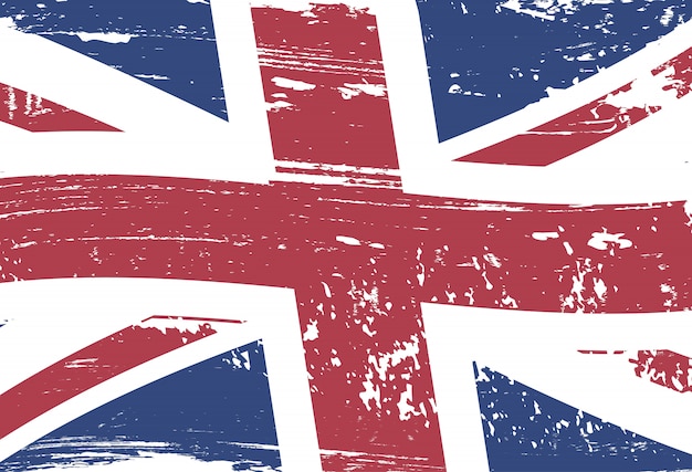 Grunge großbritannien flagge