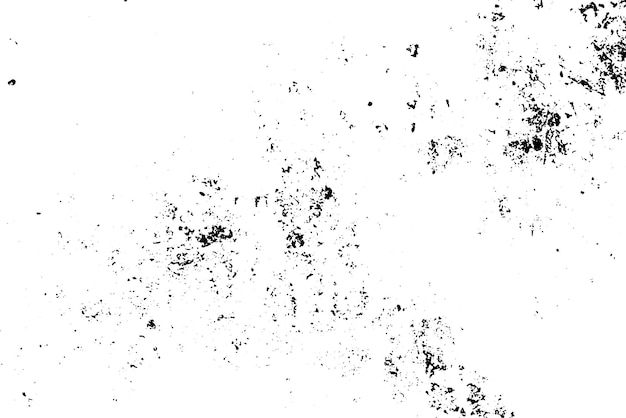 Vektor grunge hintergrund von schwarz und weiß abstrakte illustration textur von rissen chips dot schmutziges monochromes muster der alten, abgenutzten oberfläche