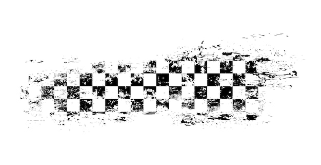 Grunge race flag isoliertes banner für motocross