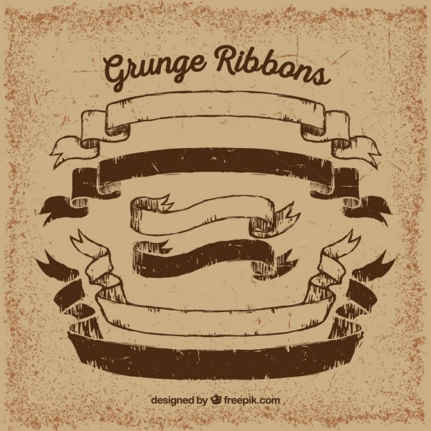 Vektor grunge ribbons