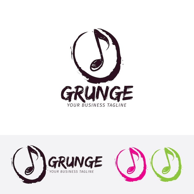 Grunge studio-logo-vorlage