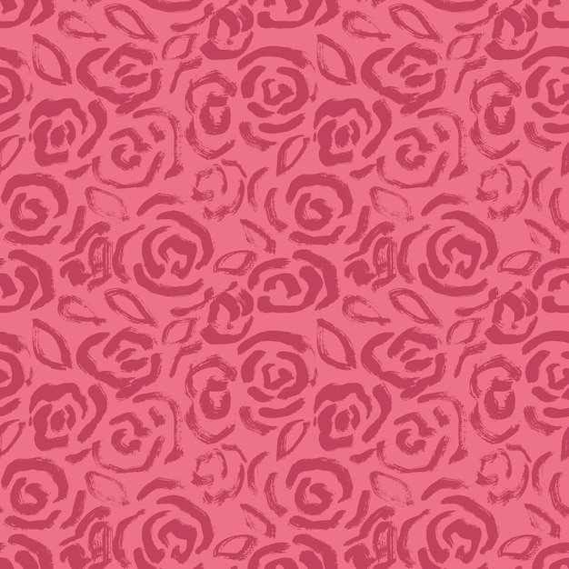 Vektor grunge verzweifelte tinte rosen rosa muster