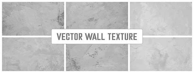 Vektor grunge zement texturen vektor-sammlung betonwand hintergrund vektor illustration