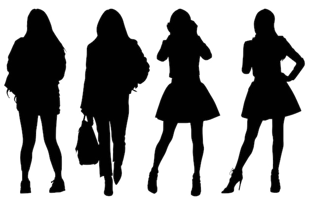 Gruppe der Fashion Business Silhouette Woman