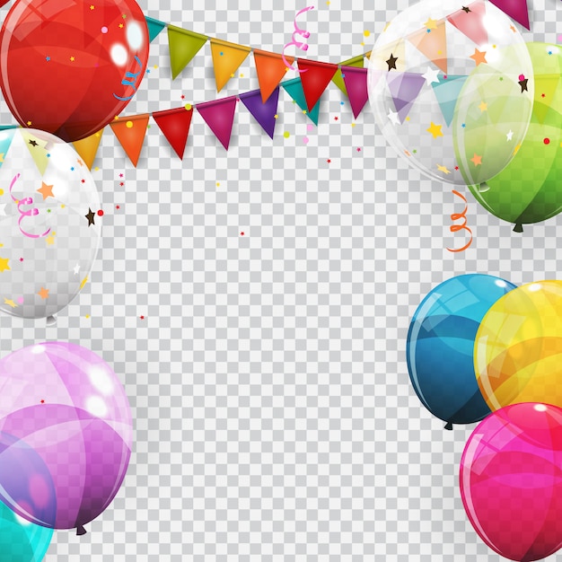 Gruppe Farbglatte Helium-Ballone