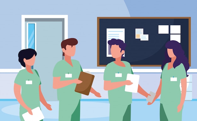 Gruppe von Fachleuten Ärzte im Krankenhaus