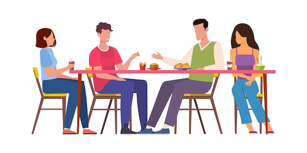 Gruppendiskussion bei Snacks