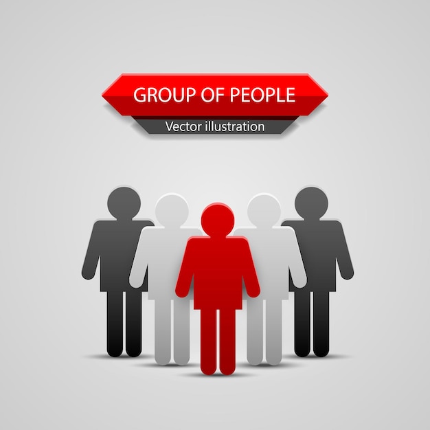 Gruppenleiter . Vektorillustrationshintergrund