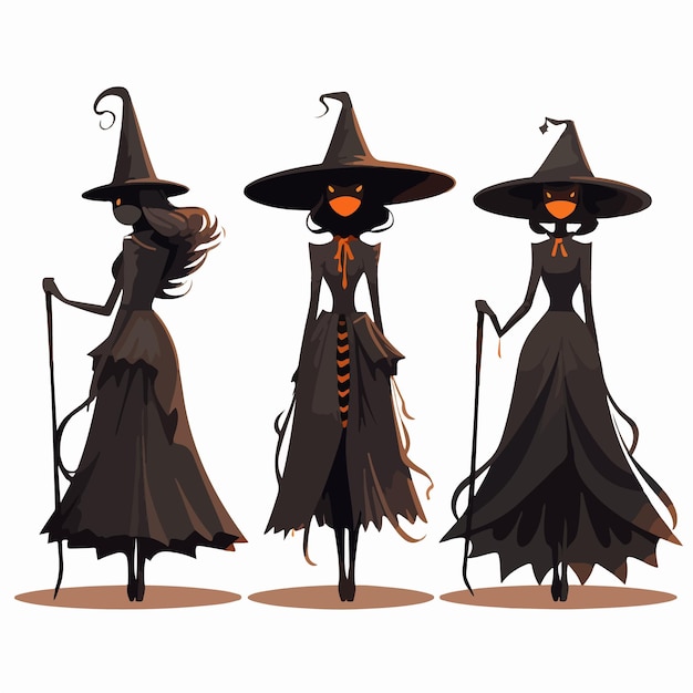 Gruseliger reiz der halloween-hexen-ki-generation