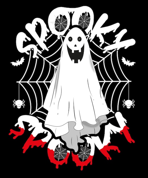 Vektor gruseliges halloween-t-shirt