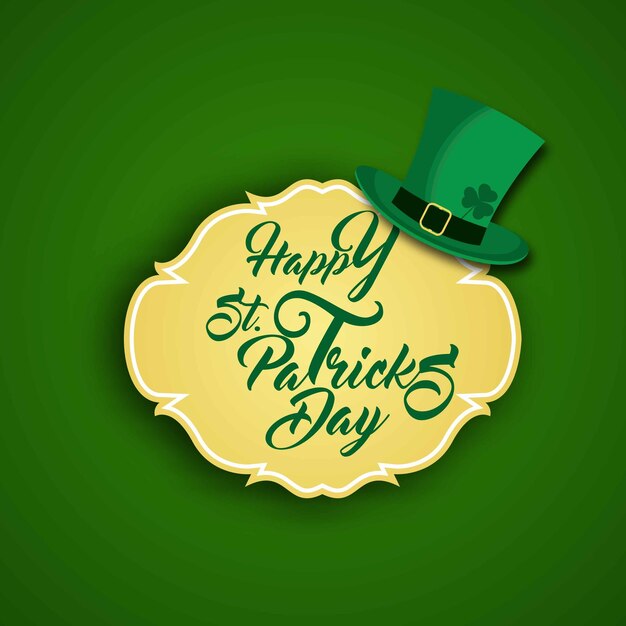 Grußkarte zum st. patrick's day mit kleeblattformen vektorillustration