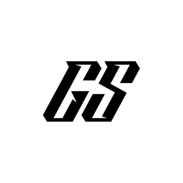 GS-Monogramm-Logo-Design, Buchstabe, Text, Name, Symbol, einfarbig, Logo, Alphabet, Zeichen, einfaches Logo