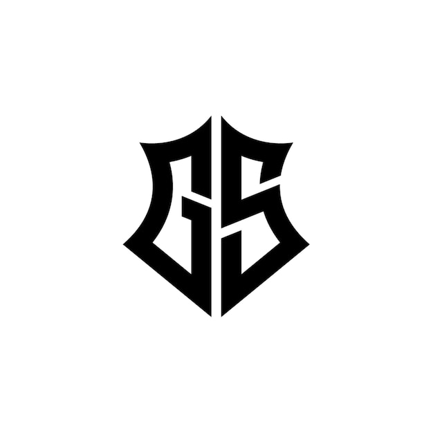 GS-Monogramm-Logo-Design, Buchstabe, Text, Name, Symbol, einfarbig, Logo, Alphabet, Zeichen, einfaches Logo