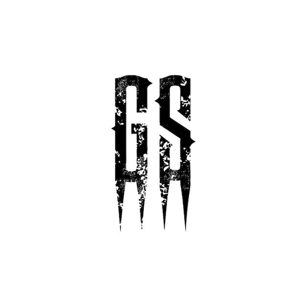 GS-Monogramm-Logo-Design, Buchstabe, Text, Name, Symbol, einfarbig, Logo, Alphabet, Zeichen, einfaches Logo